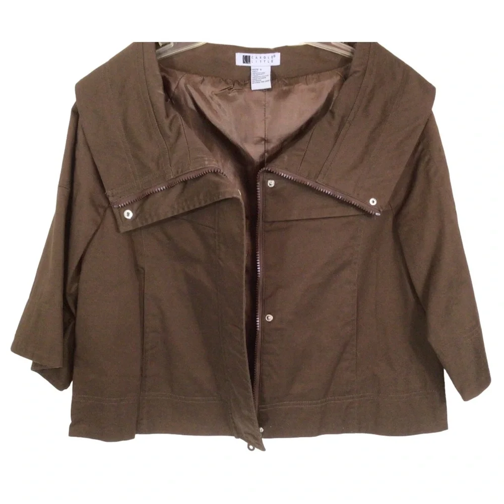Carole Little Women’s Cowl Neck Cropped Jacket Size S - Picture 3 of 4
